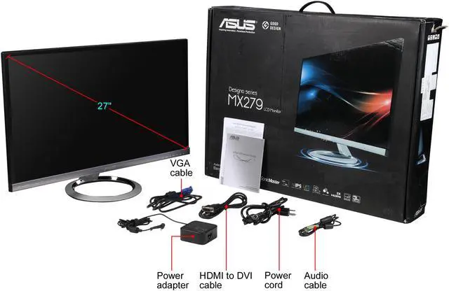 Alt view image 7 of 7 - ASUS 27" IPS LCD Monitor AH-IPS 5ms (GTG) D-Sub, HDMI MX279H-X