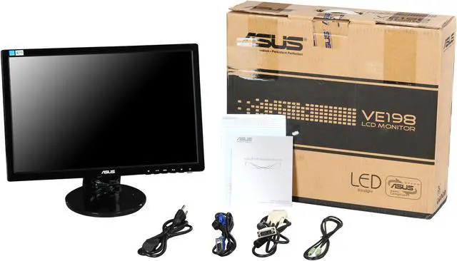 Alt view image 8 of 8 - Asus VE198T LED 1440 x 900 5ms VGA DVI-D Splendid Video Intelligence Technology Built-in Speakers LCD LED Monitor