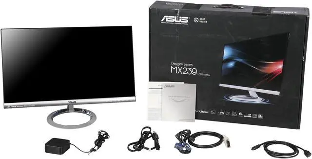 Alt view image 7 of 7 - ASUS MX239H Silver / Black 23" HDMI Widescreen LED Backlight LCD Monitor, IPS Panel 250 cd/m2 80,000,000:1 Built-in Speakers