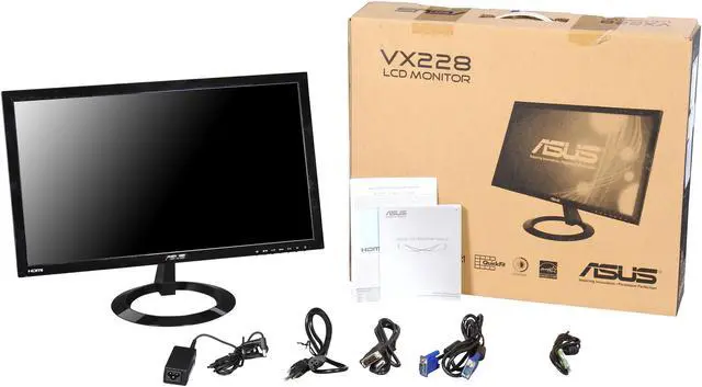 Alt view image 7 of 7 - ASUS VX228H Black 21.5" 1ms (Gray to Gray) HDMI Widescreen LED Backlight Full HD 1080p Monitor 250 cd/m2 80,000,000:1 (ASCR) Built-in Speakers