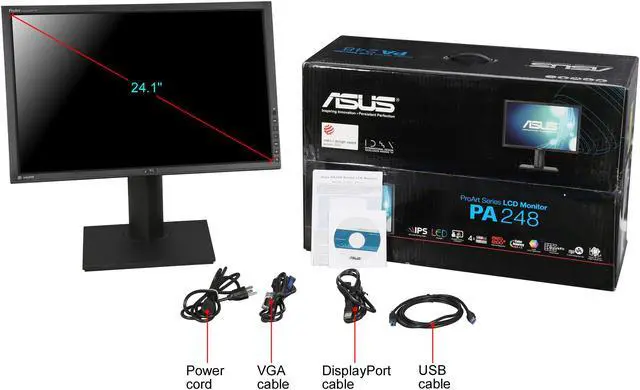 Alt view image 11 of 11 - ASUS ProArt PA248Q Black 24.1" Full HD WUXGA 1920 x 1200 6ms (GTG) Widescreen LED Backlight LCD Monitor