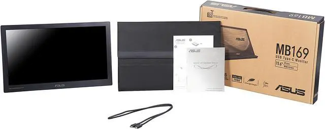 Alt view image 10 of 10 - Asus MB169C+ Black 15.6’’ 16:9 Widescreen LED Backlight Full HD 1920 x 1080 Portable USB-powered IPS Portable Monitor 220 cd/m2 700:1