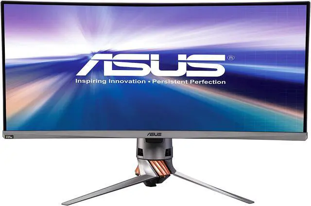 Alt view image 2 of 10 - Asus ROG Swift PG348Q 34" Ultra-Wide 3440 x 1440 2K Resolution Overclockable 100Hz HDMI DisplayPort G-SYNC Backlit LED IPS LCD Curved Gaming Monitor