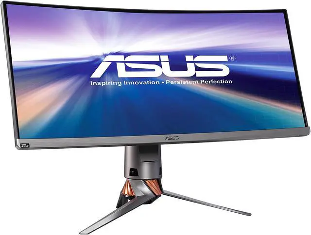 Alt view image 3 of 10 - Asus ROG Swift PG348Q 34" Ultra-Wide 3440 x 1440 2K Resolution Overclockable 100Hz HDMI DisplayPort G-SYNC Backlit LED IPS LCD Curved Gaming Monitor