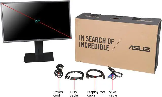 Alt view image 10 of 10 - ASUS PB277Q 27" WQHD 2560 x 1440 75 Hz 1ms HDMI DVI VGA Eye Care Monitor