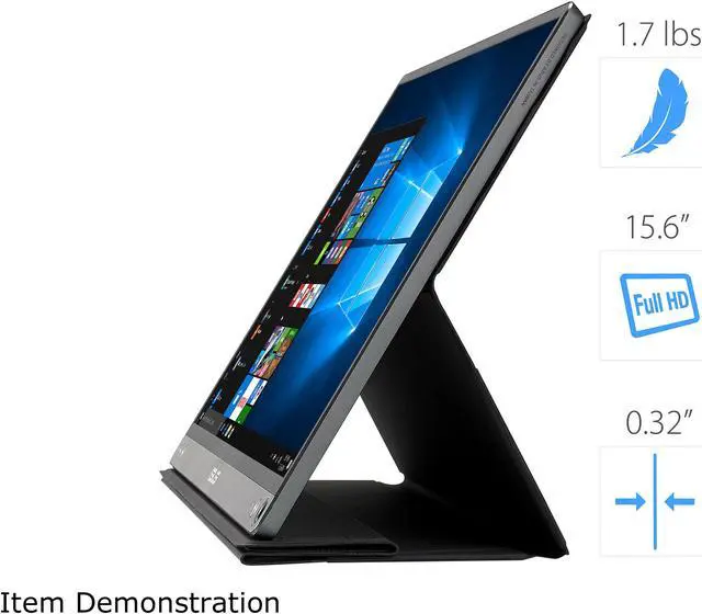 Alt view image 5 of 7 - ASUS MB16AC Dark Gray 15.6" LED Backlight IPS Portable Monitor 220 cd/m2 800:1