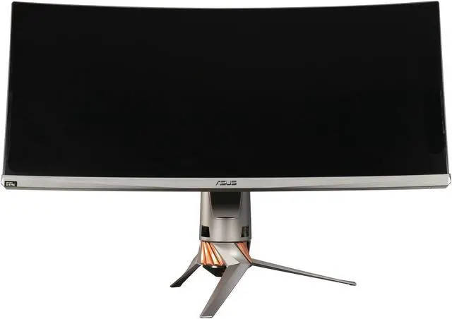 Alt view image 7 of 10 - ASUS ROG Swift PG348Q 34" QHD 3440 x 1440 2K Resolution Overclockable 100Hz HDMI DisplayPort NIVIDA G-SYNC Built-in Speakers  Ultra-Wide Backlit LED Curved IPS Gaming Monitor