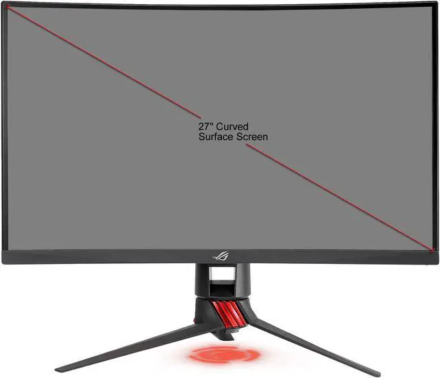 Alt view image 5 of 5 - ASUS ROG Strix XG27VQ 27" Full HD 1920 x 1080 FreeSync 144Hz Curved Gaming Monitors with Aura RGB Lighting, Height, and Swift Adjustable