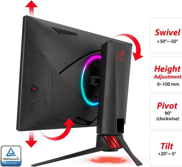 Alt view image 4 of 5 - ASUS ROG Strix XG258Q 24.5" Full HD 1080p 240Hz 1ms Eye Care G-SYNC compatible FreeSync Esports Gaming Monitor with DP dual HDMI