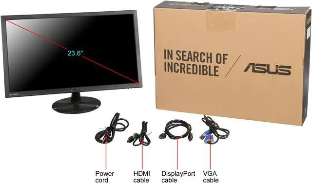 Alt view image 9 of 8 - ASUS VP247QG 24" (Actual size 23.6") Full HD 1920 x 1080 75Hz 1ms DisplayPort HDMI VGA Adaptive Sync/FreeSync Asus Eye Care Technology Flicker-Free Built-In Speakers Backlit LED LCD Gaming Monitor
