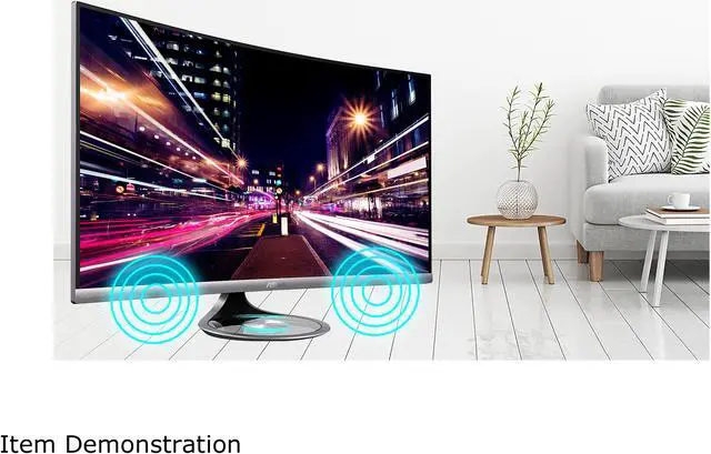 Alt view image 8 of 13 - ASUS Designo 32" (31.5" Viewable) 1440P Curved Monitor (MX32VQ) - QHD (2560 x 1440), 75Hz, Adaptive-Sync, Eye Care, DisplayPort, HDMI