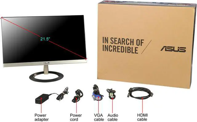 Alt view image 8 of 7 - ASUS VZ229H 22" (Actual size 21.5") Full HD 1920x1080 HDMI VGA Asus Eye Care Flicker-Free Built-in Speakers Frameless Design Backlit LED WideScreen LCD IPS Monitor