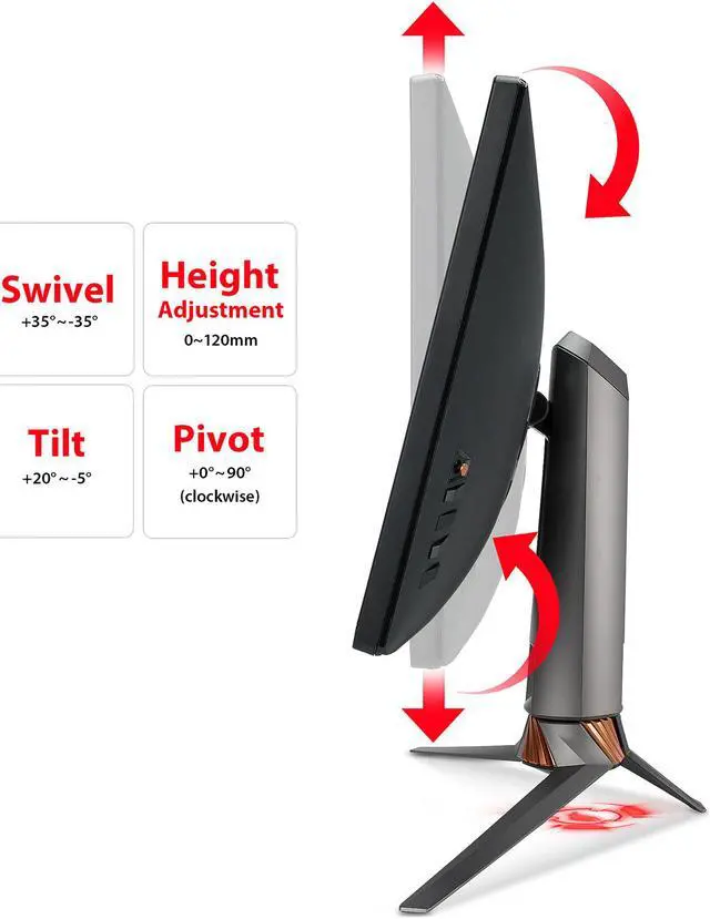 Alt view image 7 of 7 - ASUS ROG Swift PG27UQ 27" 4K UHD 144Hz DP HDMI G-SYNC HDR Aura Sync Gaming Monitor with Eye Care