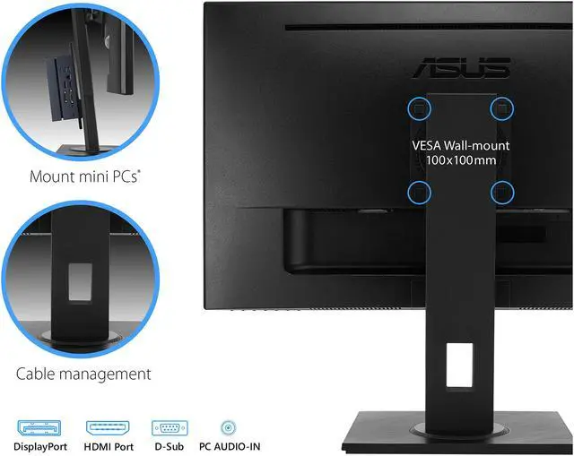 Alt view image 8 of 8 - ASUS VP248QGL 24" Full HD 1920 x 1080 1ms DP HDMI VGA Adaptive Sync/FreeSync Eye Care Monitor