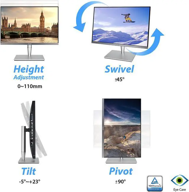 Alt view image 5 of 5 - ASUS PA24AC 24.1" (16:10) WUXGA 1920 x 1200 HDR 100% sRGB DP HDMI USB-C ProArt Monitor with Eye Care