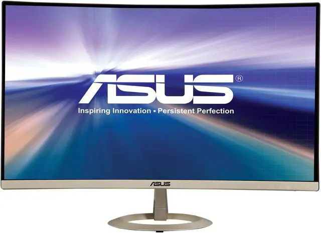 Alt view image 2 of 7 - Asus VZ27VQ 27" Full HD 1920x1080 DisplayPort HDMI VGA Built-In Speakers Asus Eye Care Technology Backlit LED Curved LCD Monitor