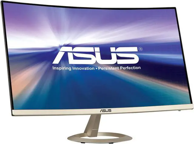 Alt view image 3 of 7 - Asus VZ27VQ 27" Full HD 1920x1080 DisplayPort HDMI VGA Built-In Speakers Asus Eye Care Technology Backlit LED Curved LCD Monitor