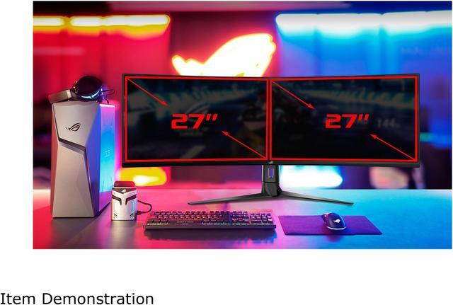 Alt view image 7 of 7 - ASUS ROG Strix XG49VQ 49" Super Ultra-Wide HDR Curved Gaming Monitor - 32:9 (3840 x 1080), 144Hz, FreeSync 2, DisplayHDR 400, Eye Care with DP HDMI