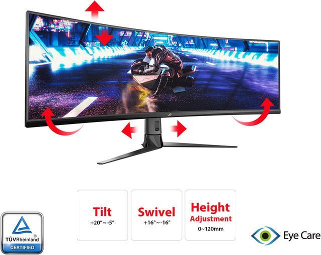 Alt view image 6 of 7 - ASUS ROG Strix XG49VQ 49" Super Ultra-Wide HDR Curved Gaming Monitor - 32:9 (3840 x 1080), 144Hz, FreeSync 2, DisplayHDR 400, Eye Care with DP HDMI
