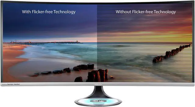 Alt view image 6 of 6 - ASUS Designo Curve MX38VC 37.5" Monitor UWQHD IPS Eye Care with Qi Charging, DP, HDMI, Adaptive-Sync