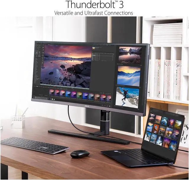 Alt view image 6 of 6 - ASUS ProArt PA34VC 34" Curved Monitor UWQHD 100Hz HDR-10 IPS Eye Care, Thunderbolt 3, DisplayPort 1.2, HDMI 2.0b