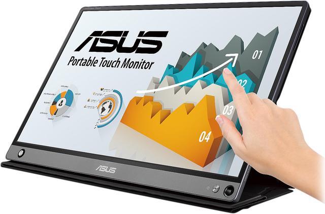 ASUS ZenScreen MB16AMT 15.6 Full HD 1920 x 1080 USB Type-C Micro-HDMI  Non-Glare HDCP Support Flicker-Free Built-in Speakers Low Blue Light  Touchscreen Portable IPS Monitor 