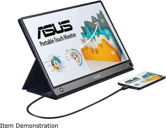 Alt view image 5 of 6 - ASUS ZenScreen MB16AMT 15.6" Full HD 1920 x 1080 USB Type-C Micro-HDMI Non-Glare HDCP Support Flicker-Free Built-in Speakers Low Blue Light Touchscreen Portable IPS Monitor