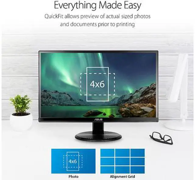 Alt view image 5 of 9 - ASUS VA229HR 22" (Actual size 21.5") Full HD 1920 x 1080 75Hz VGA HDMI Asus Eye Care with Ultra Low-Blue Light & Flicker-Free Technology Built-in Speakers WideScreen LED Backlit IPS Monitor