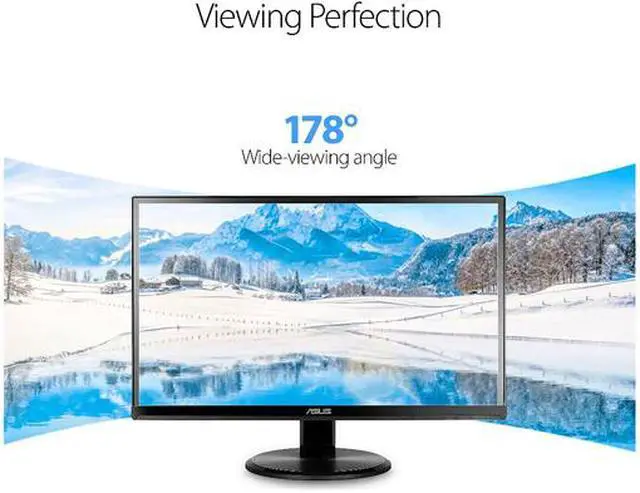 Alt view image 9 of 9 - ASUS VA229HR 22" (Actual size 21.5") Full HD 1920 x 1080 75Hz VGA HDMI Asus Eye Care with Ultra Low-Blue Light & Flicker-Free Technology Built-in Speakers WideScreen LED Backlit IPS Monitor