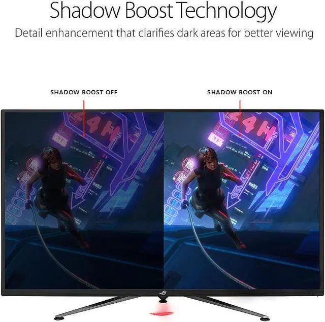 Alt view image 4 of 9 - ASUS ROG Strix XG438Q 43" 3840 x 2160 4K Resolution 120Hz 3xHDMI DisplayPort FreeSync Flicker Free HDR 600 Remote Control Built-in Speakers Backlit LED Gaming Monitor