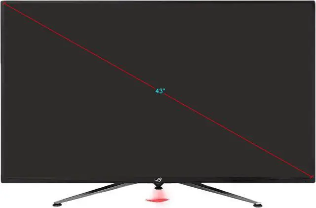 Alt view image 9 of 9 - ASUS ROG Strix XG438Q 43" 3840 x 2160 4K Resolution 120Hz 3xHDMI DisplayPort FreeSync Flicker Free HDR 600 Remote Control Built-in Speakers Backlit LED Gaming Monitor