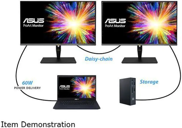 Alt view image 3 of 8 - ASUS ProArt PA32UCX 32" 3840 x 2160 4K Resolution 2x Thunderbolt 3 USB-C 3x HDMI DisplayPort HDR Support FlickerFree Built-in Speakers ProArt Preset Modes Frameless Mini LED Professional IPS Monitor