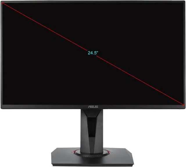 Alt view image 7 of 7 - ASUS VG258QR 25" (Actual size 24.5") Full HD 1920 x 1080 up to 0.5ms (GTG) 165Hz DVI-D HDMI DisplayPort G-SYNC Compatible Asus Eye Care with Ultra Low-Blue Light & Flicker-Free Gaming Monitor