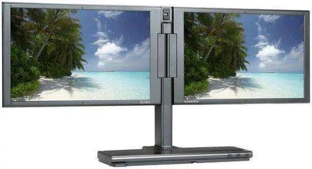 Alt view image 3 of 10 - EVGA InterView (200-LM-1700-KR) Black Dual 17" 8ms Widescreen LCD Monitor 220 cd/m2 500:1
