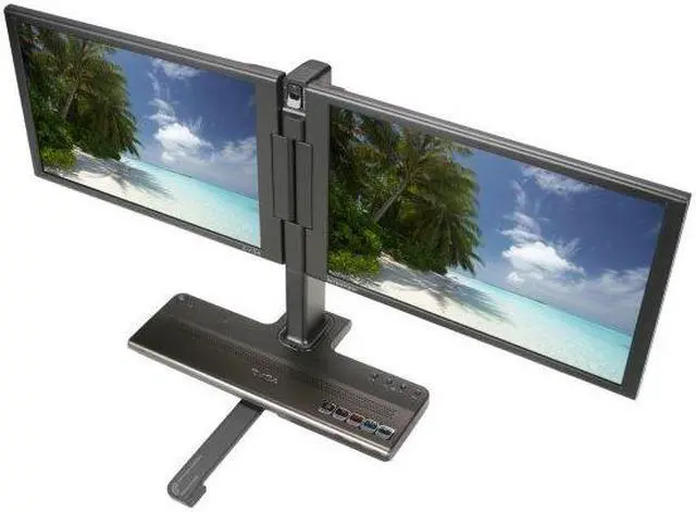 Alt view image 8 of 10 - EVGA InterView (200-LM-1700-KR) Black Dual 17" 8ms Widescreen LCD Monitor 220 cd/m2 500:1