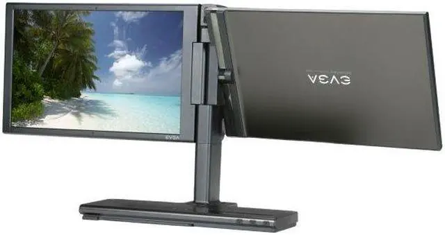 Alt view image 9 of 10 - EVGA InterView (200-LM-1700-KR) Black Dual 17" 8ms Widescreen LCD Monitor 220 cd/m2 500:1