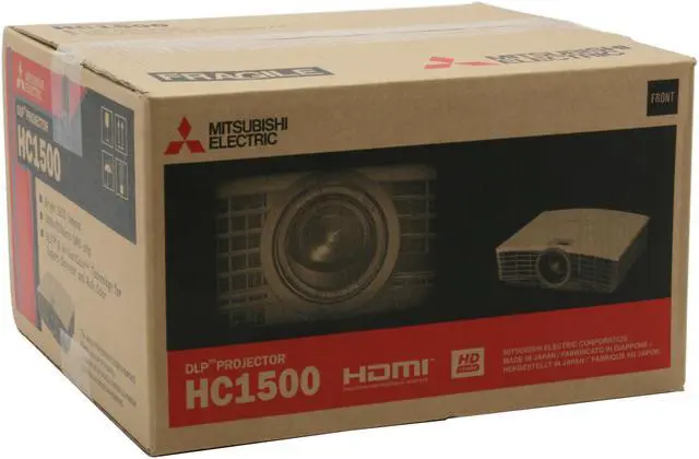 Alt view image 12 of 12 - MITSUBISHI HC1500 1280 x 720 DLP 720p Home Theater Projector 1600 ANSI Lumens 2500:1
