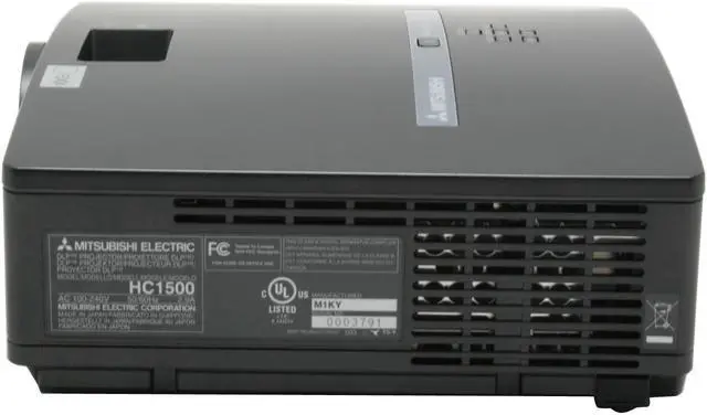 Alt view image 4 of 12 - MITSUBISHI HC1500 1280 x 720 DLP 720p Home Theater Projector 1600 ANSI Lumens 2500:1