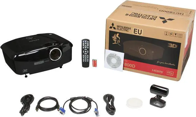 Alt view image 9 of 9 - MITSUBISHI HC7800D 1920 x 1080 DLP Home Theater Projector 1500 lumens 100000:1