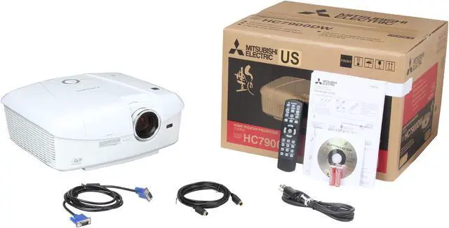 Alt view image 7 of 7 - MITSUBISHI HC7900DW 1920 x 1080 DLP 3D Home Theater Projector 1500 lumens 150000:1