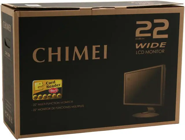 Alt view image 14 of 14 - CHIMEI CMV-222H Glossy Black 22" LCD Monitor w/HDMI+HDPC, Component+Composite+SVideo, Speakers, 6 in 1 Card Reader, Tilt/Swivel/Height-Adjustable stand