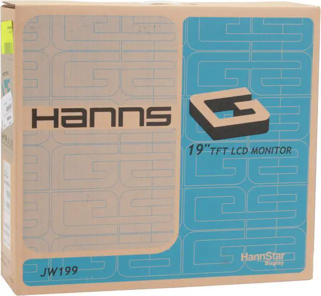 Alt view image 13 of 13 - Hanns-G 19" Active Matrix, TFT LCD WXGA LCD Monitor 5 ms D-Sub, DVI-D JW-199DPB
