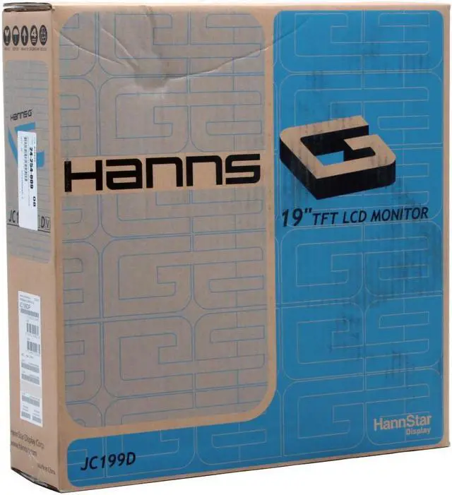 Alt view image 10 of 10 - Hanns-G 19" Active Matrix, TFT LCD SXGA LCD Monitor 8 ms D-Sub, DVI-D JC-199DPB