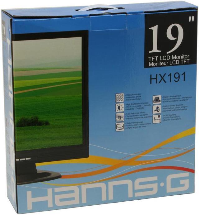 Alt view image 11 of 11 - Hanns-G 19" Active Matrix, TFT LCD SXGA LCD Monitor 5 ms D-Sub, DVI-D HX-191DPB