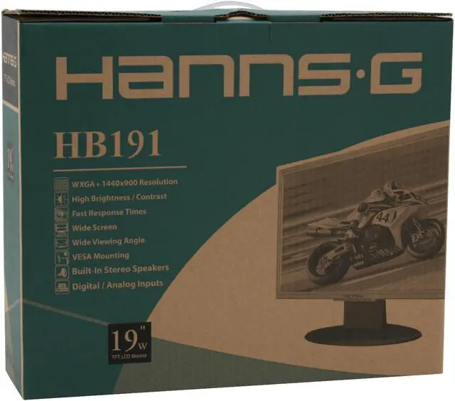 Alt view image 14 of 14 - Hanns·G HB-191DPB Black 19" 5ms DVI Widescreen LCD Monitor 300 cd/m2  2400:1(DCR)  Built in Speakers