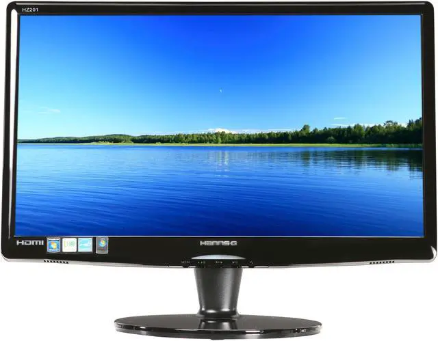 Alt view image 2 of 8 - Hanns·G HZ201HPB Black 20" 5ms HDMI Widescreen LCD Monitor 250 cd/m2 X-Contrast 10000:1(1000:1) Built-in Speakers