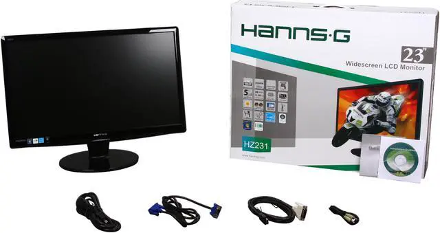 Alt view image 8 of 8 - Hanns-G 23" Active Matrix, TFT LCD LCD Monitor 5 ms D-Sub, DVI, HDMI HZ231HPB