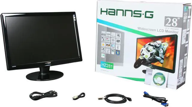 Alt view image 8 of 8 - Hanns-G HZ281HPB 27.5'' 3ms Full HD 1080P HDMI WideScreen LCD Monitor 400cd/m2  X-Contrast 15,000:1(800:1)Built-in Speakers