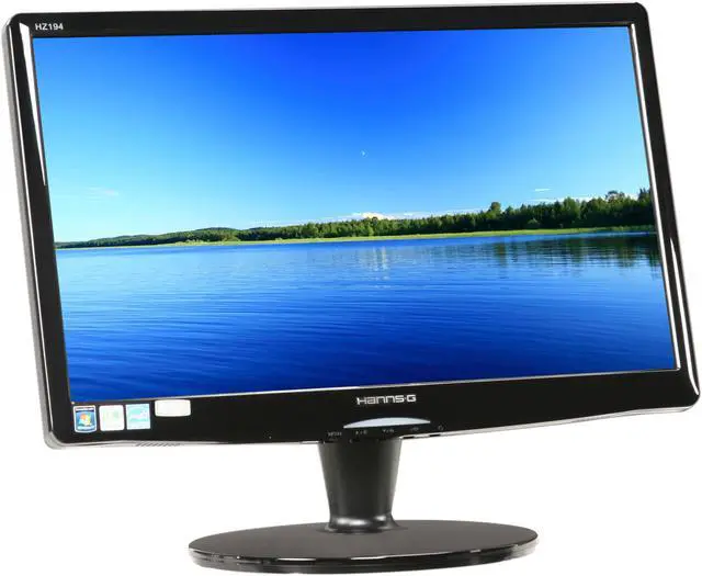 Alt view image 3 of 8 - Hanns·G HZ194APB Black 18.5" 1366 x 768 5ms Tilt Adjustable WideScreen LCD Monitor w/Speakers 250cd/m2 10,000:1