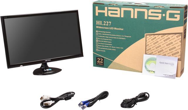 Alt view image 8 of 8 - Hanns-G HL227DBB 21.5" LED monitor 5ms Full HD 250 cd/m2 X-Contrast 15,000,000:1